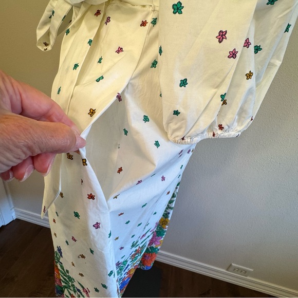 Talbots Poplin Shirtdress - Blissful Floral Size 16 - Picture 6 of 16